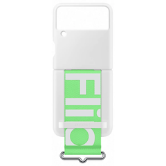 Samsung Galaxy Z Flip 3 Silicone Cover with Strap - White