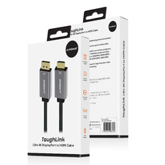 mbeat Tough Link Display Port to HDMI Cable 1.8m - Space Grey