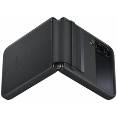Samsung Galaxy Z Flip4 Flap Leather Cover - Black