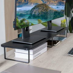 mbeat activiva Dual Monitor Riser - Black