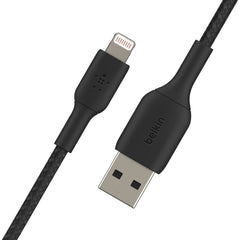 Belkin BOOST CHARGE 2m Braided Lightning to USB-A Cable - Black
