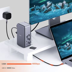 mbeat 14 in 1 USB 4 Docking Station - Grey