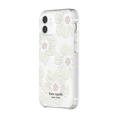 KSNY Hardshell Case For Apple iPhone 12 mini - Hollyhock Floral Clear