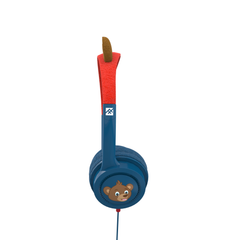 iFrogz Little Rockerz Costume Bear Headphones - Blue/Red