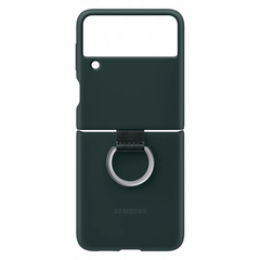 Samsung Galaxy Z Flip 3 Silicone Cover with Ring - Green