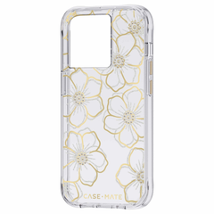 Case-Mate Floral Gems Case For Apple iPhone 14 Pro - Gold