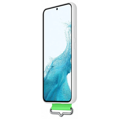 Samsung Galaxy S22+ Silicone with Strap Cover - White