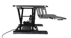 Brateck Electric Stand Desk Converter with Keyboard Tray - Black