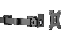 Brateck Aluminum Heavy-Duty Gas Spring Dual Monitor Arm - Black