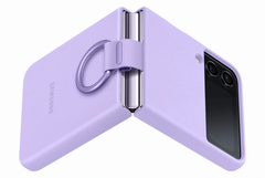 Samsung Silicone Cover With Ring For Galaxy Z Flip4 - Bora Purple