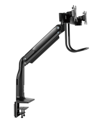 Brateck Dual Monitors Select Gas Spring Aluminum Monitor Arm - Black