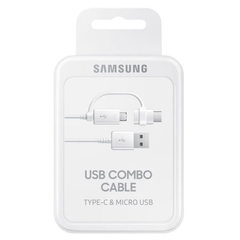Samsung Data Cable Combo (Micro USB And Type C) - White