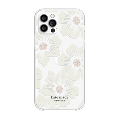 KSNY Hardshell Case For iPhone 12/12 Pro - Hollyhock Floral Clear
