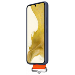 Samsung Galaxy S22 Silicone with Strap Cover - Navy
