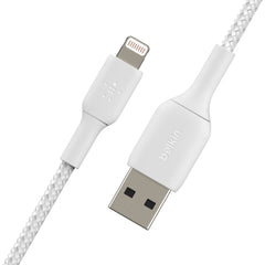 Belkin BOOST CHARGE 1m Braided Lightning to USB-A Cable - White
