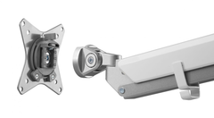 Brateck Epic Gas Spring Aluminum Dual Monitor Arm - Gloss Grey
