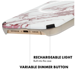 Case-Mate LuMee Halo Case For Apple iPhone 13/13 Pro 6.1- White/Pink