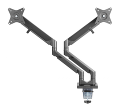 Brateck Epic Gas Spring Aluminum Dual Monitor Arm - Space Grey