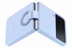 Samsung Silicone Cover With Ring For Galaxy Z Flip4 - Arctic Blue