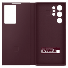 Samsung Galaxy S22 Ultra Smart Clear View Cover - Burgundy