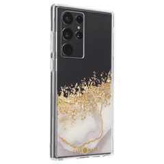 Case-Mate Karat Marble Case For Galaxy S22 Ultra - White Marble