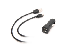 Griffin Dual Car Charger With Micro Cable - Black