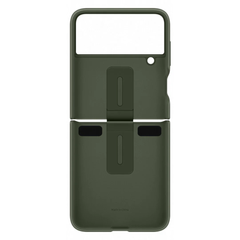 Samsung Silicone Cover With Ring For Galaxy Z Flip4 - Khaki