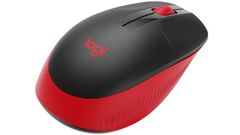 Logitech M190 Full-Size Wireless Mouse - Red