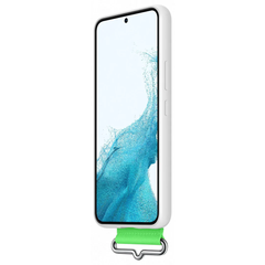 Samsung Galaxy S22 Silicone with Strap Cover - White
