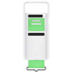 Samsung Galaxy Z Flip 3 Silicone Cover with Strap - White