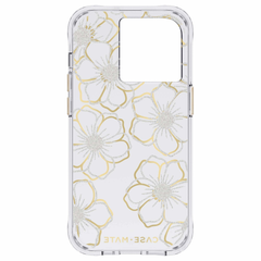 Case-Mate Floral Gems Case For Apple iPhone 14 Pro - Gold