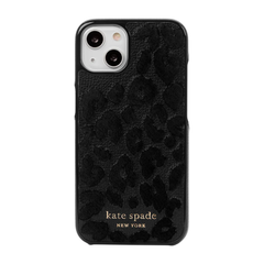 KSNY Wrap Case For Apple iPhone 13 - Leopard Flocked Black