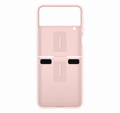 Samsung Silicone Cover With Ring For Galaxy Z Flip4 - Pink Gold