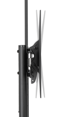 Brateck Compact Steel TV Cart With Top And Center Shelf - Black