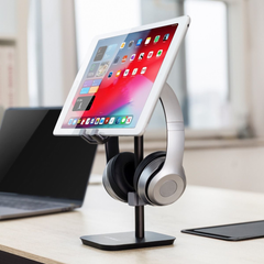mbeat Stage S3 2 in 1 Headphone & Tiltable Phone Stand - Black