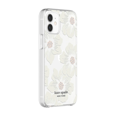 KSNY Hardshell Case For Apple iPhone 12 mini - Hollyhock Floral Clear