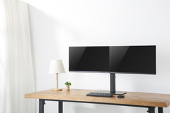 Brateck Dual Screen Pneumatic Vertical Lift Monitor Stand - Black