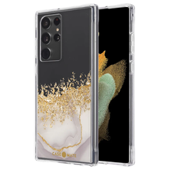 Case-Mate Karat Marble Case For Galaxy S22 Ultra - White Marble