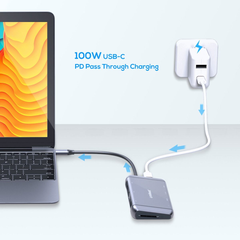 mbeat Elite X9 9 in 1 Multifunction USB-C Docking Station - Grey