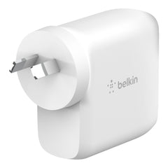 Belkin BOOST CHARGE Dual USB-C PD GaN Wall Charger (68W) - White