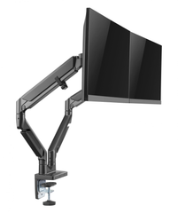 Brateck Epic Gas Spring Aluminum Dual Monitor Arm - Space Grey