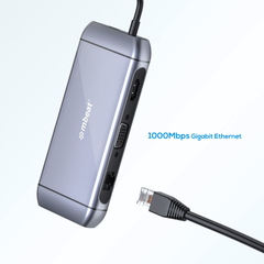 mbeat Elite X9 9 in 1 Multifunction USB-C Docking Station - Grey