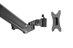 Brateck Heavy-Duty Aluminum Gas Spring Dual Monitor Arm - Black