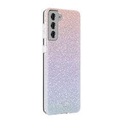 KSNY HS Protect Case For Samsung Galaxy S21+ - Ombre Glitter Pink