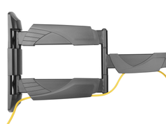 Brateck Slim Full Motion Curved & Flat Panel TV Wall Mount - Black