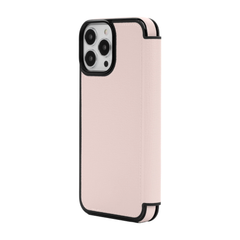 KSNY Folio Case For Apple iPhone 13 Pro - Pale Vellum/Black Border