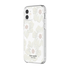 KSNY Hardshell Case For iPhone 12/12 Pro - Hollyhock Floral Clear
