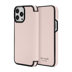 KSNY Folio Case For Apple iPhone 13 Pro - Pale Vellum/Black Border