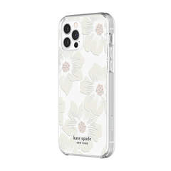 KSNY Hardshell Case For iPhone 12/12 Pro - Hollyhock Floral Clear
