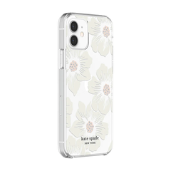 KSNY Hardshell Case For iPhone 12/12 Pro - Hollyhock Floral Clear